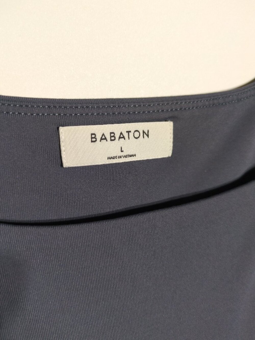 Babaton Aritzia Contour Midi Tank Dress Large Bodycon Blue Grey Square Neck - Picture 2 of 11